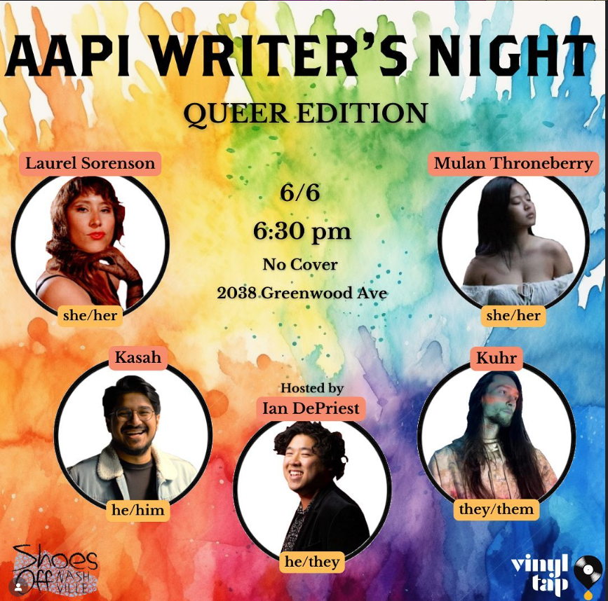 AAPI Writer's Night Queer Edition poster